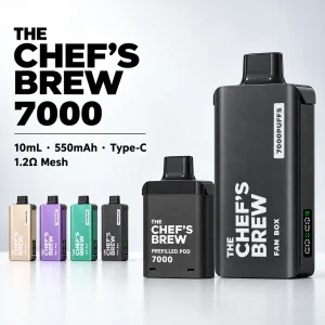 廚師佳釀 7000口 CHEF' BREW 廚師佳釀 拋棄式電子煙 7000口 3ml 磁吸 Type-C快充